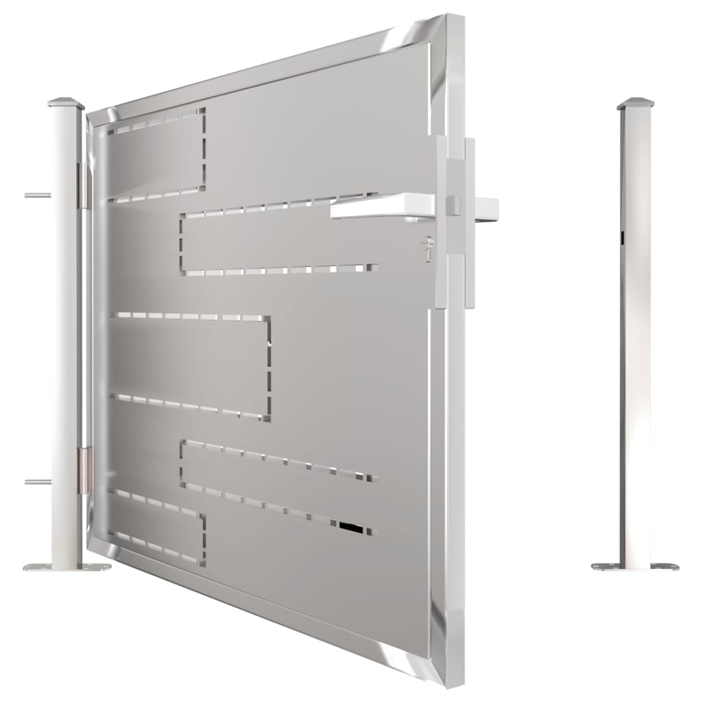 Gartentor 100x75 cm Edelstahl
