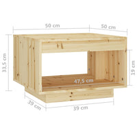 Thumbnail for Couchtisch 50x50x33,5 cm Tanne Massivholz