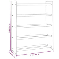 Thumbnail for Schuhregal Braun 65x24x81 cm Holzwerkstoff