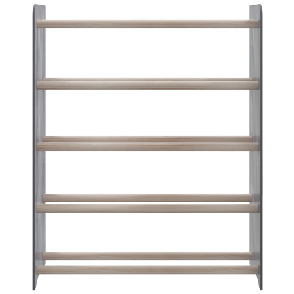 Schuhregal Grau 65x24x81 cm Holzwerkstoff
