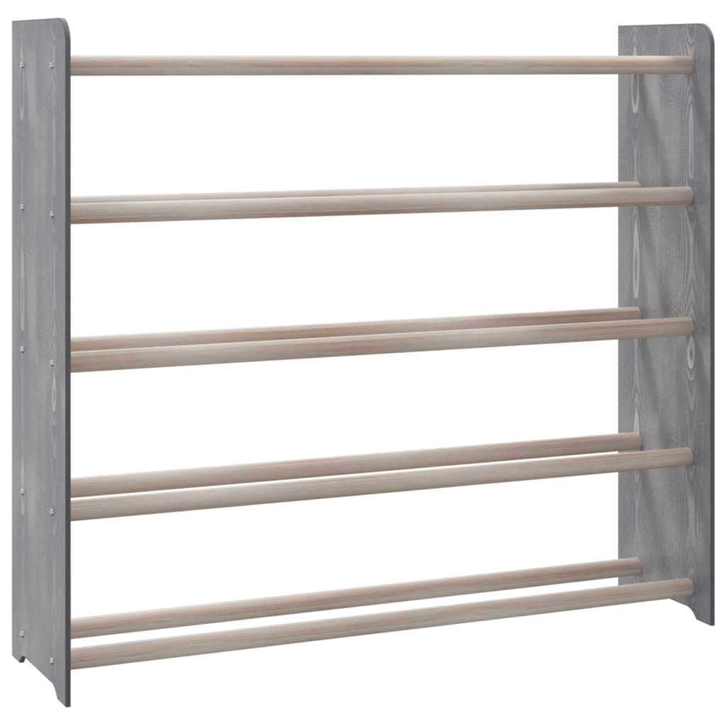 Schuhregal Grau 90x24x81 cm Holzwerkstoff