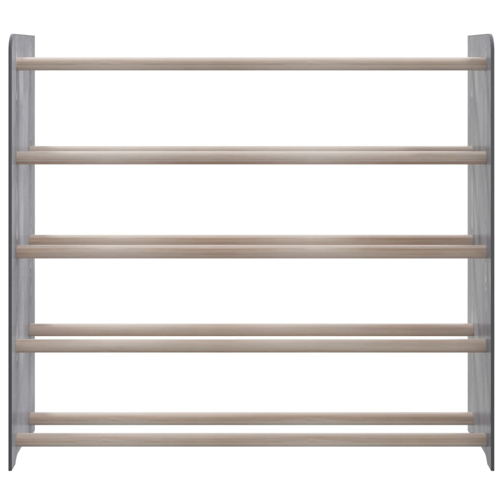 Schuhregal Grau 90x24x81 cm Holzwerkstoff