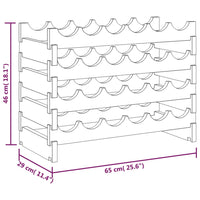 Thumbnail for Weinregal 65x29x46 cm Massivholz Kiefer