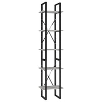 Thumbnail for Bücherregal 5 Fächer Betongrau 40x30x175 cm Spanplatte