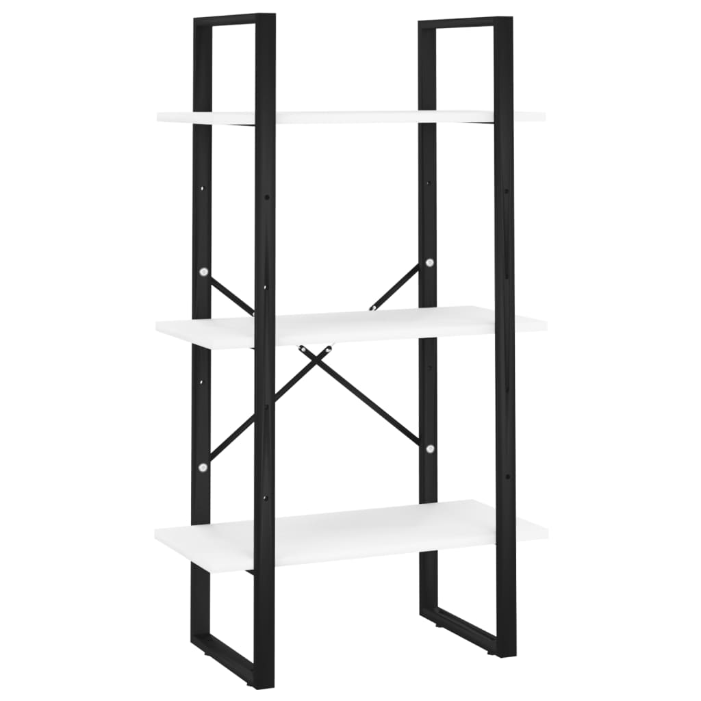 Bücherregal 5 Fächer Weiß 60x30x175 cm Spanplatte