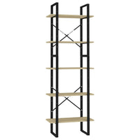 Thumbnail for Bücherregal 5 Fächer Sonoma-Eiche 60x30x175 cm Spanplatte