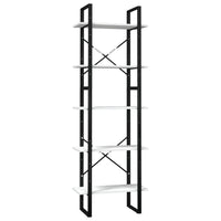 Thumbnail for Bücherregal 5 Fächer Weiß 60x30x175 cm Massivholz Kiefer