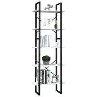 Thumbnail for Bücherregal 5 Fächer Weiß 60x30x175 cm Massivholz Kiefer