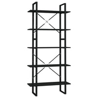 Thumbnail for Bücherregal 5 Fächer Schwarz 80x30x175 cm Spanplatte