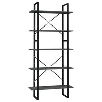 Thumbnail for Bücherregal 5 Fächer Grau 80x30x175 cm Spanplatte