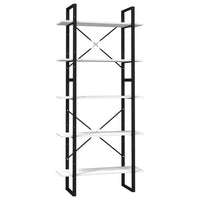 Thumbnail for Bücherregal 5 Fächer Weiß 80x30x175 cm Massivholz Kiefer