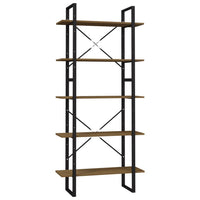 Thumbnail for Bücherregal 5 Fächer Braun 80x30x175 cm Massivholz Kiefer