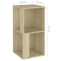 Thumbnail for Eckregal Sonoma-Eiche 33x33x67 cm Holzwerkstoff