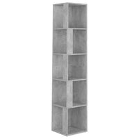 Thumbnail for Eckregal Betongrau 33x33x164,5 cm Holzwerkstoff