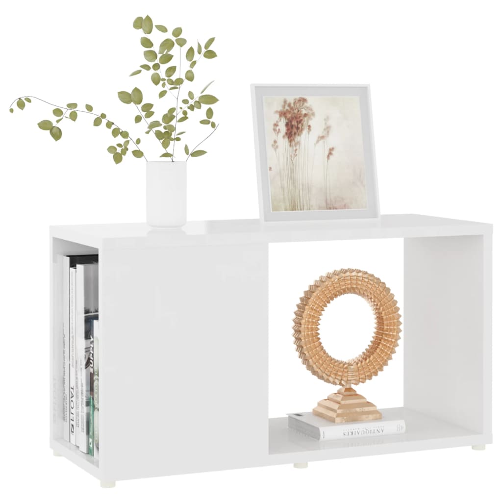 TV-Schrank Hochglanz-Weiß 60x24x32 cm Holzwerkstoff