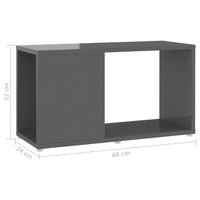 Thumbnail for TV-Schrank Hochglanz-Grau 60x24x32 cm Spanplatte