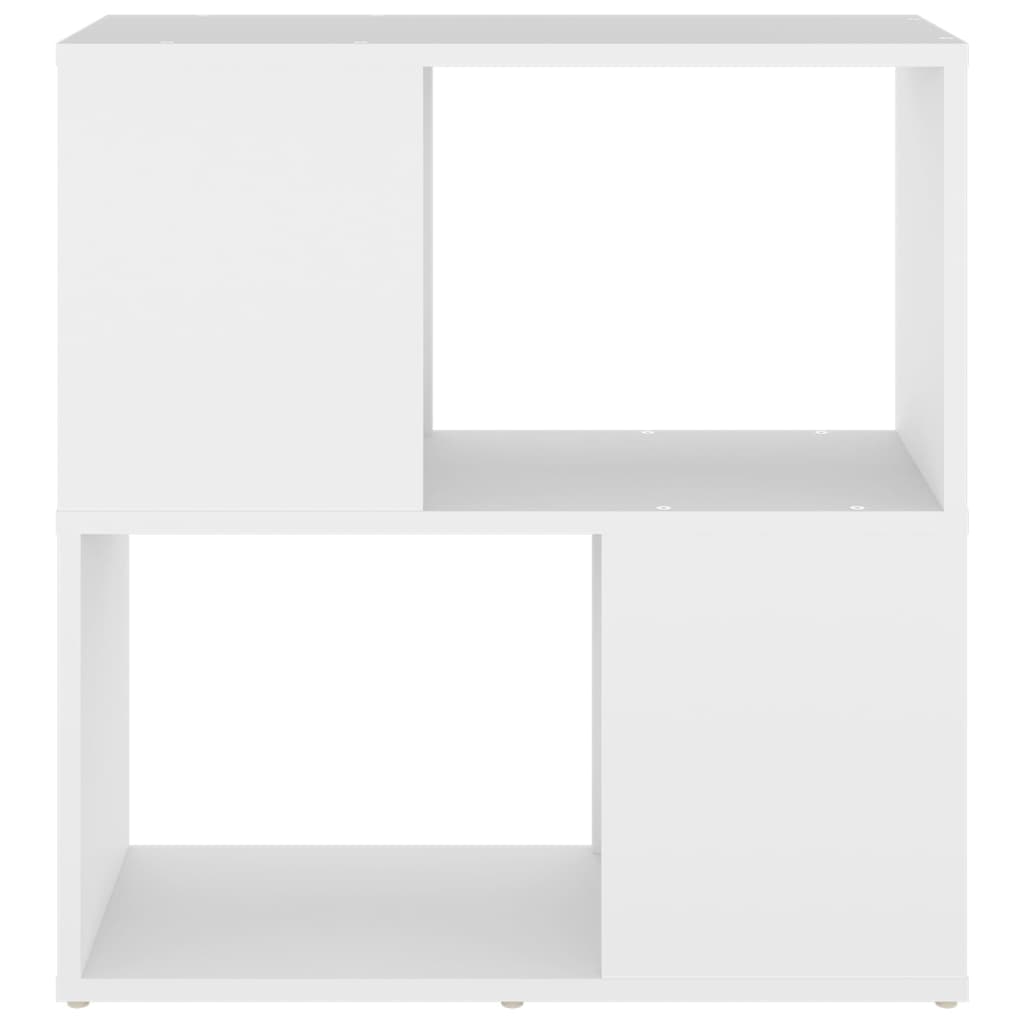 vvidaXL Bücherregal Weiß 60x24x63 cm Holzwerkstoff