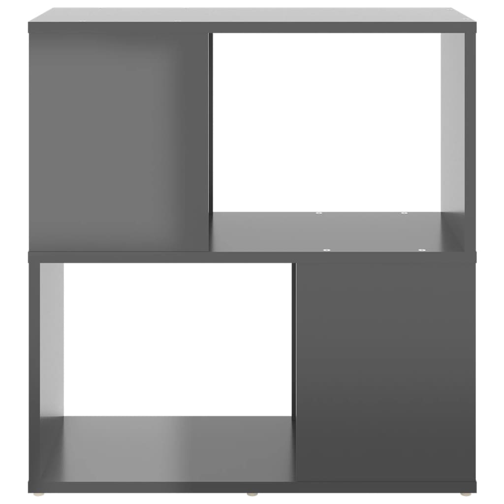 Bücherregal Hochglanz-Grau 60x24x63 cm Spanplatte