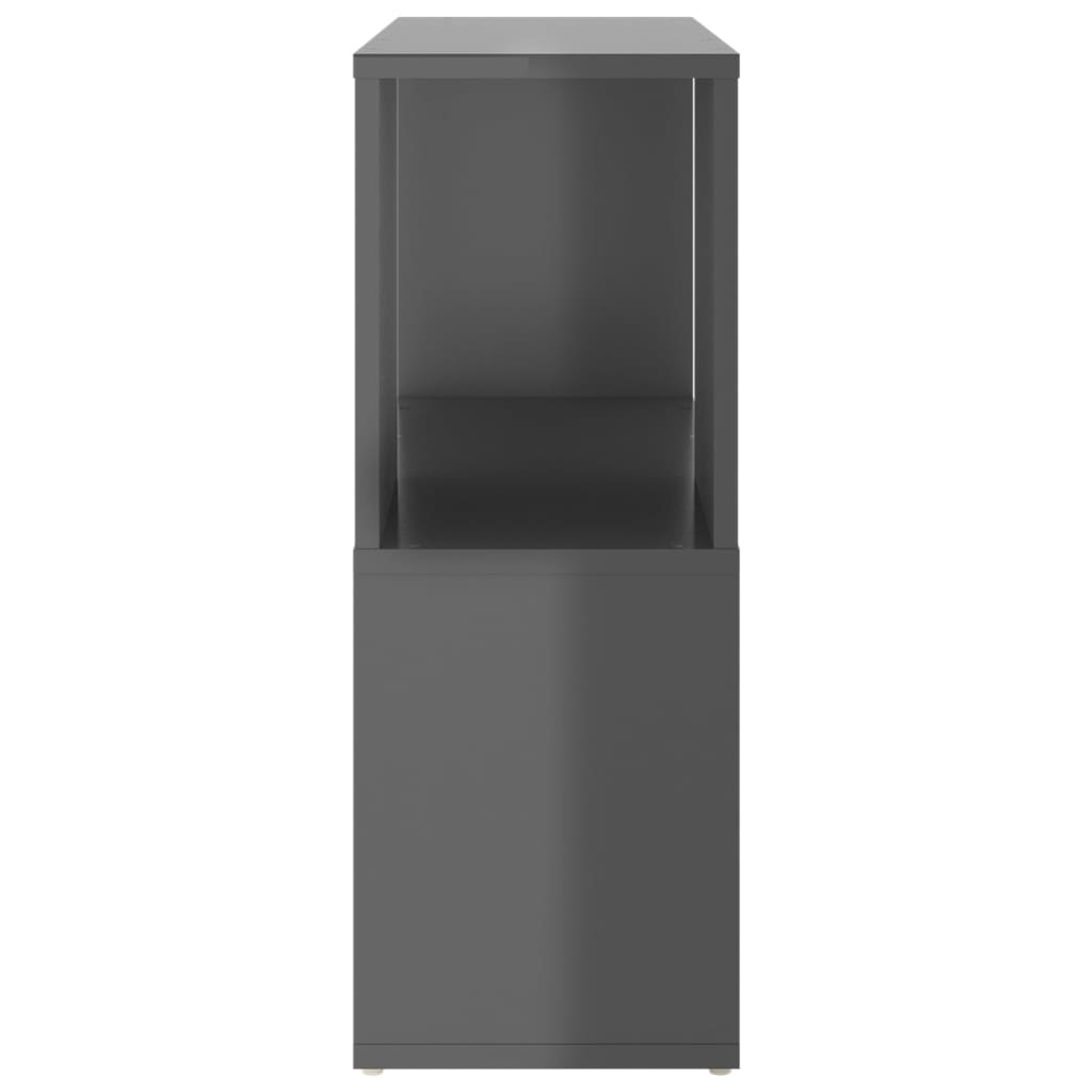 Bücherregal Hochglanz-Grau 60x24x63 cm Spanplatte