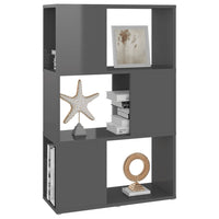 Thumbnail for Bücherregal Raumteiler Hochglanz-Grau 60x24x94 cm Spanplatte