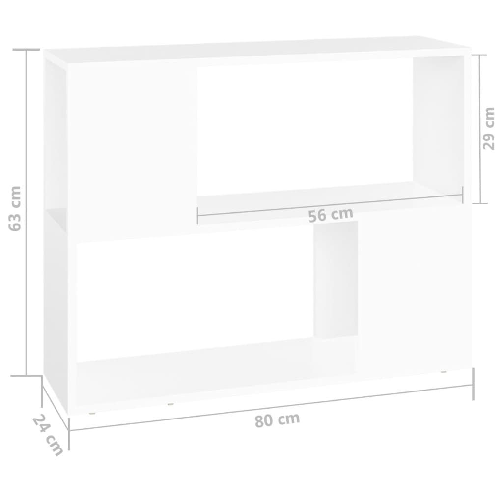 TV-Schrank Weiß 80x24x63 cm Holzwerkstoff