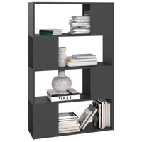 Thumbnail for Bücherregal Raumteiler Grau 80x24x124,5 cm Spanplatte