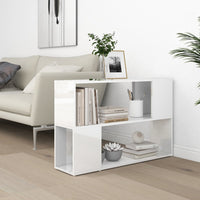 Thumbnail for Bücherregal Hochglanz-Weiß 100x24x63 cm Holzwerkstoff