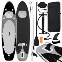 Thumbnail for SUP-Board-Set Aufblasbar Schwarz 300x76x10 cm