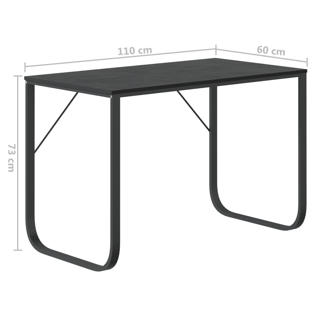 Computertisch Schwarz 110x60x73 cm Holzwerkstoff