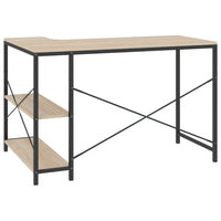 Thumbnail for Computertisch Schwarz und Eiche-Optik 110x72x70 cm Spanplatte