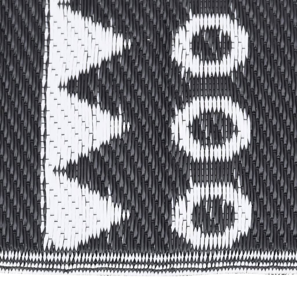 Outdoor-Teppich Schwarz 190x290 cm PP