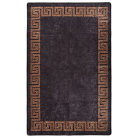 Thumbnail for Teppich Waschbar 80x150 cm Schwarz und Golden Rutschfest