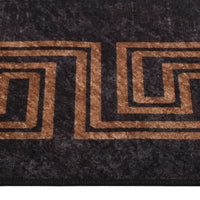 Thumbnail for Teppich Waschbar 80x150 cm Schwarz und Golden Rutschfest