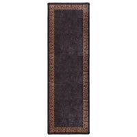 Thumbnail for Teppich Waschbar 80x300 cm Schwarz und Golden Rutschfest