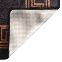 Thumbnail for Teppich Waschbar 80x300 cm Schwarz und Golden Rutschfest