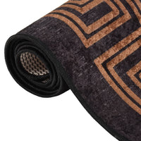 Thumbnail for Teppich Waschbar 190x300 cm Schwarz und Golden Rutschfest
