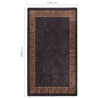 Thumbnail for Teppich Waschbar 190x300 cm Schwarz und Golden Rutschfest