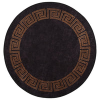 Thumbnail for Teppich Waschbar Schwarz und Golden φ120 cm Rutschfest