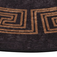 Thumbnail for Teppich Waschbar Schwarz und Golden φ120 cm Rutschfest
