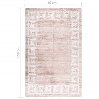 Thumbnail for Teppich Waschbar 80x150 cm Beige Rutschfest