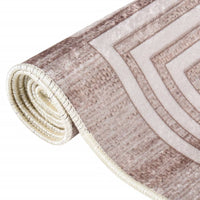 Thumbnail for Teppich Waschbar 80x300 cm Beige Rutschfest