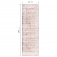Thumbnail for Teppich Waschbar 80x300 cm Beige Rutschfest