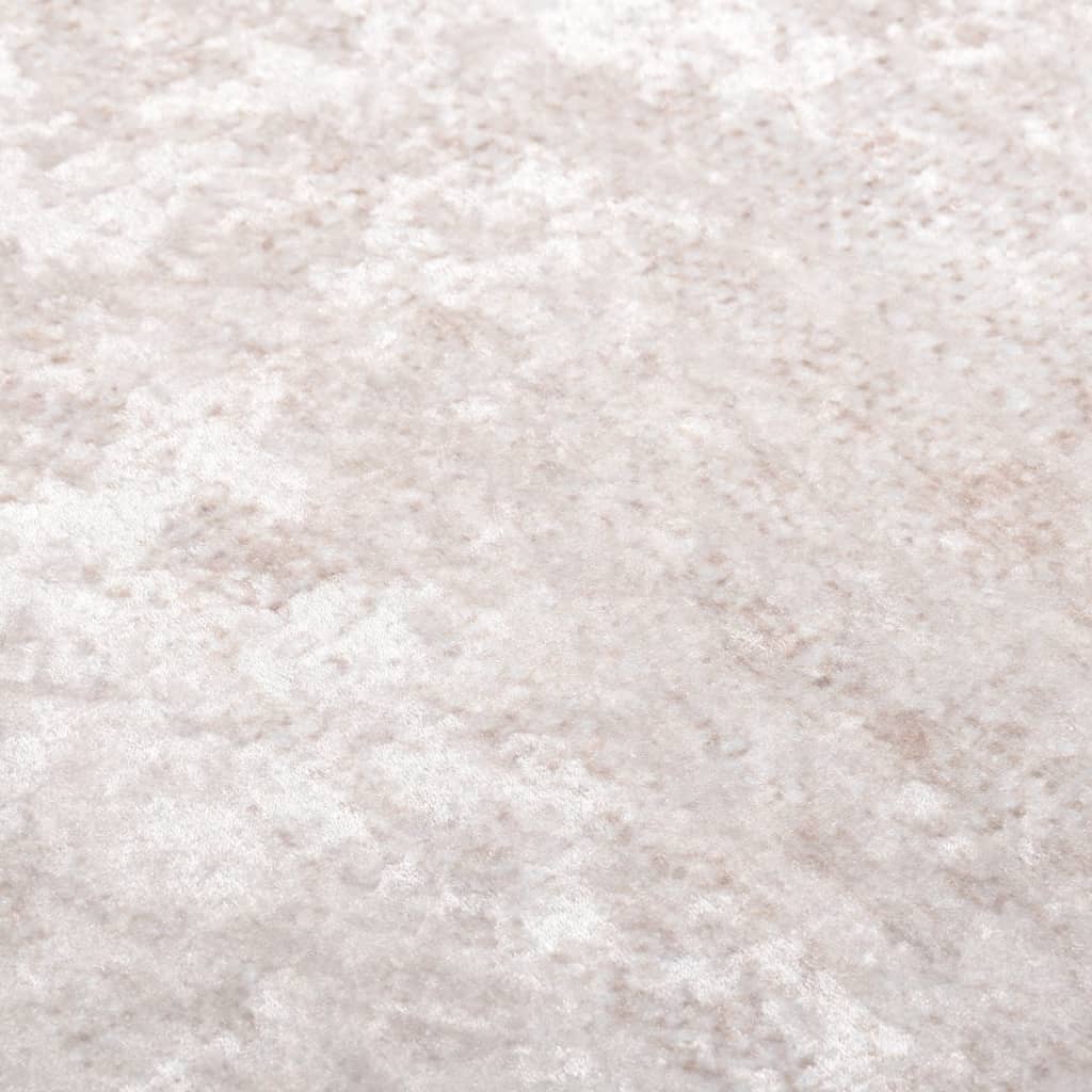 Teppich Waschbar 190x300 cm Hellbeige Rutschfest
