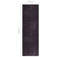Thumbnail for Teppich Waschbar 80x300 cm Anthrazit Rutschfest