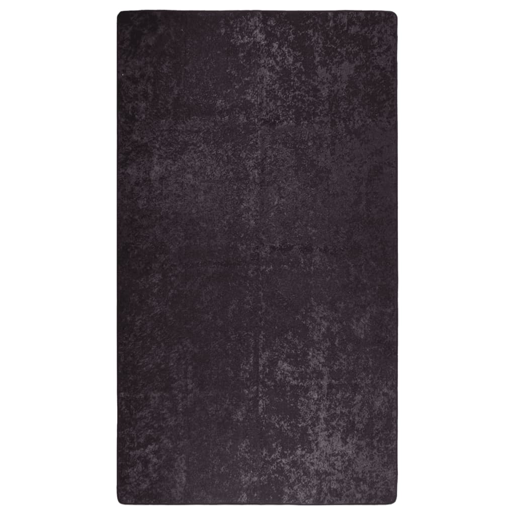 Teppich Waschbar 190x300 cm Anthrazit Rutschfest