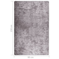 Thumbnail for Teppich Waschbar 80x150 cm Grau Rutschfest