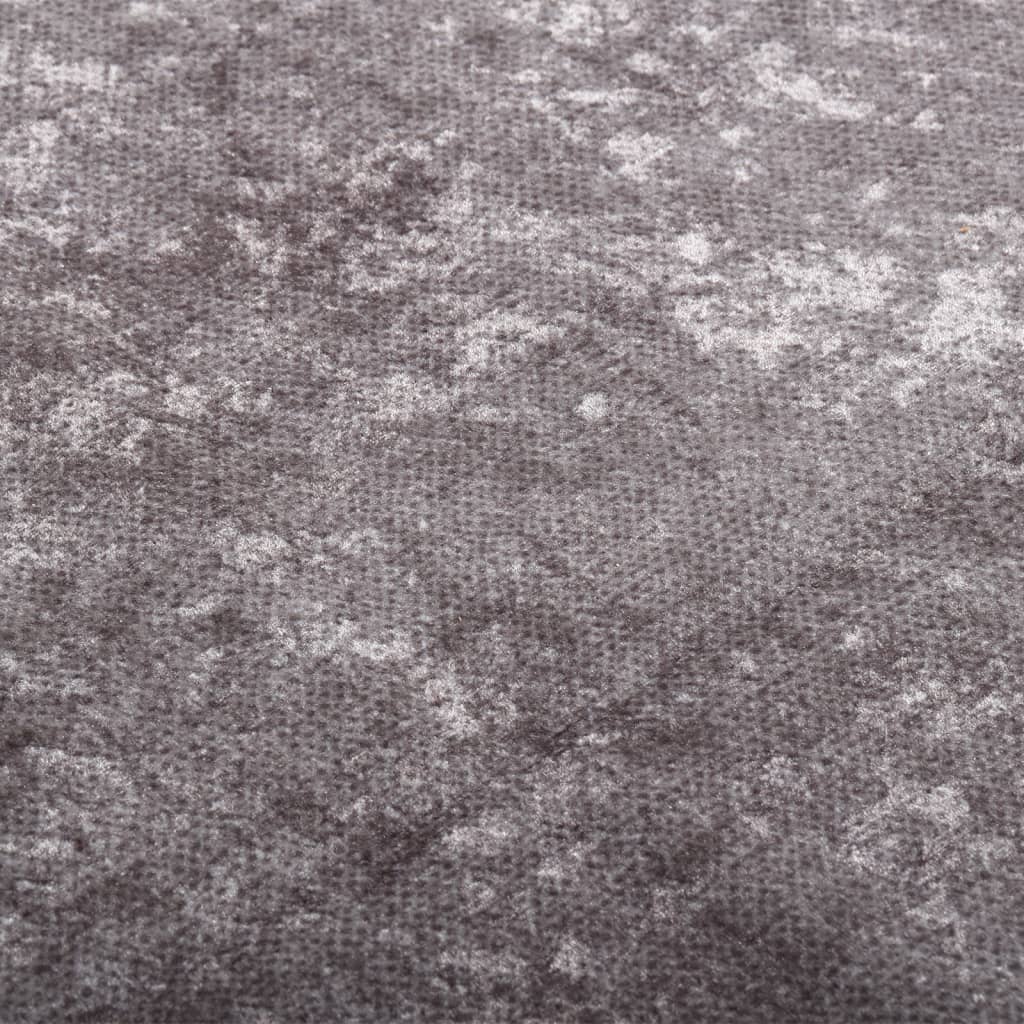 Teppich Waschbar 190x300 cm Grau Rutschfest