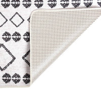 Thumbnail for Teppich Waschbar 80x300 cm Schwarz und Weiß Rutschfest