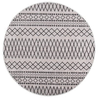 Thumbnail for Teppich Waschbar Schwarz und Weiß φ120 cm Rutschfest