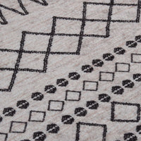 Thumbnail for Teppich Waschbar Schwarz und Weiß φ120 cm Rutschfest